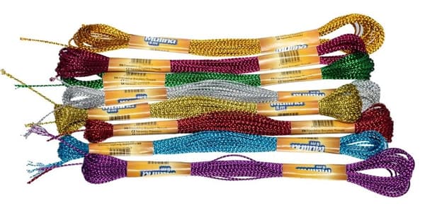 Metallisk broderigarn 8m 8 stk.