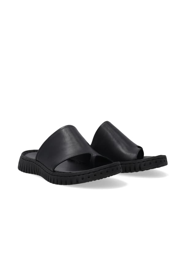 Svarta läderflip-flops Svarta läderflip-flops 37