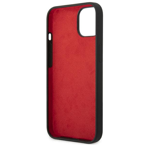 Ferrari Silikone Metal Logo Etui til iPhone 14, Sort