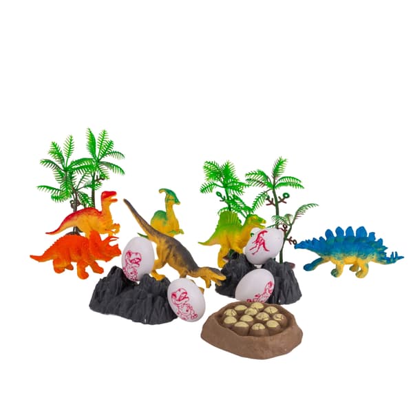 Luova dinosaurushahmojen setti dinosaurusmunakotelossa