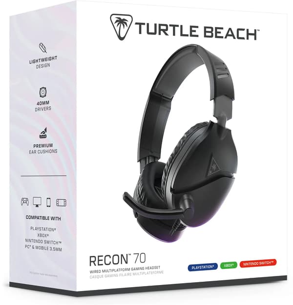 Turtle Beach Recon 70 Sorte Hovedtelefoner