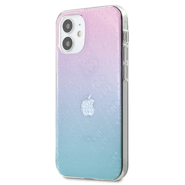 Guess 4G 3D Pattern Collection-cover til iPhone 12 mini, blå og pink
