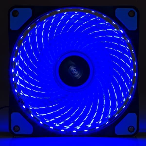 Akyga AW-12E-BL 120mm Molex 12V 33 LED Blå Lydløs Computerblæser