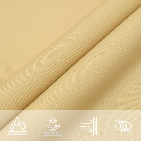 vidaXL solsejl, sand, 4x3 m, 100% polyester
