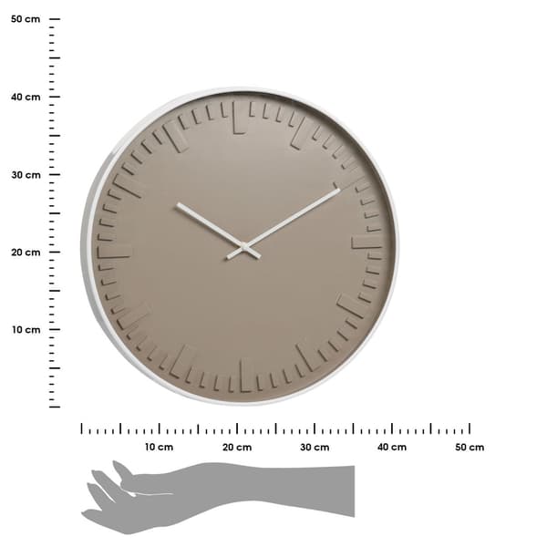 40 cm vægur i beige nuance