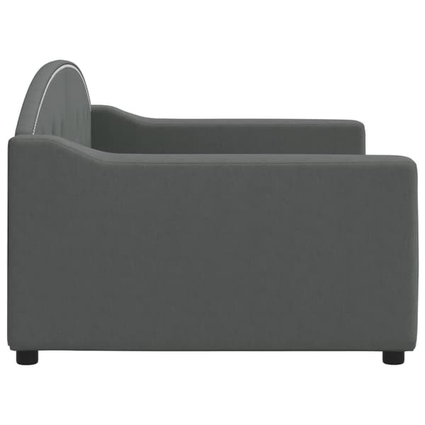 vidaXL Bäddsoffa mörkgrå 90x190 cm tygklädd