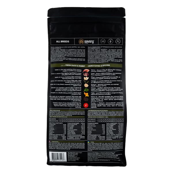 Smagfuldt tørfoder til hunde, voksne ande- og kaninracer, 1 kg