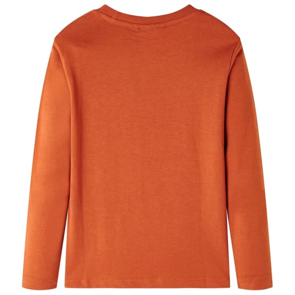 Børne langærmet T-shirt, lys rust, 92