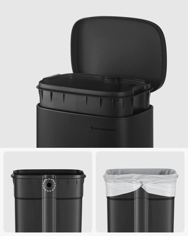 Sort metalspand 30 L