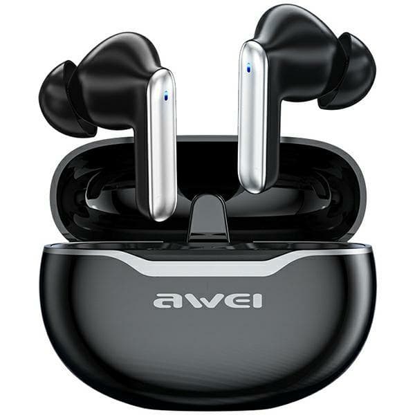 AWEI Bluetooth 5.3 T50 TWS hovedtelefoner + dockingstation sort
