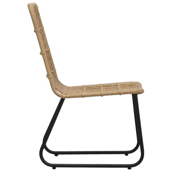 vidaXL havestole, sæt med 2, polyrattan, egetræsfarve