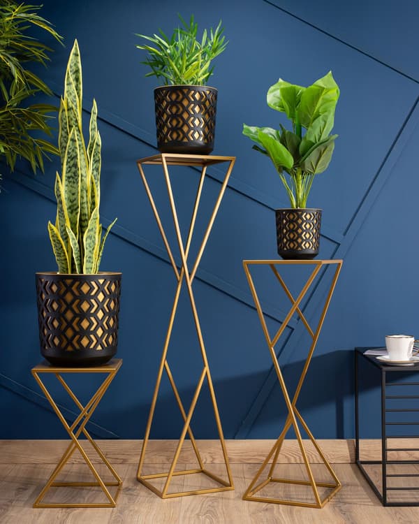 Moderne loft blomsterstander, guld, 100 cm
