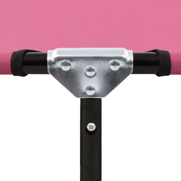 vidaXL foldbar liggestol stål pink
