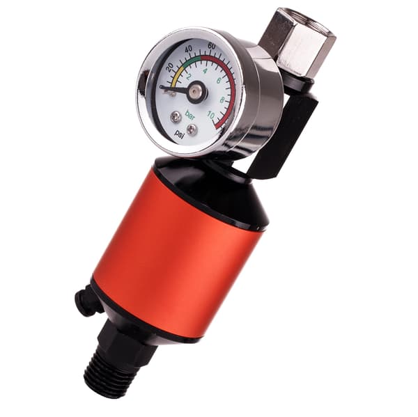 TRYKREDUCERENDE MANOMETER VANDAFLØDE SPRØJTEPISTOLSTIK 1/4"
