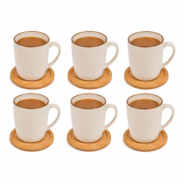 Set med 6 bordsunderlägg i bambu