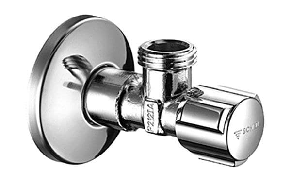 Komfortvinkelreguleringsventil 1/2"x1/2" forkromet med asag