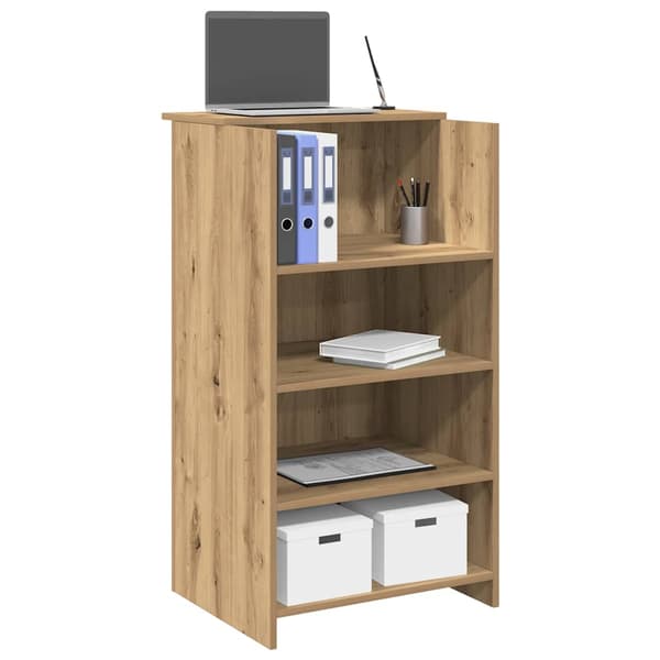 vidaXL receptionsdisk håndlavet eg 55x50x103,5 cm limet træ