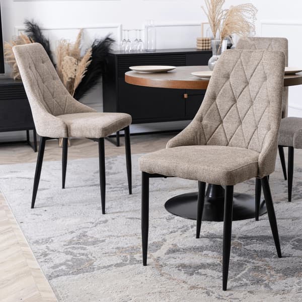 Polstret stol til stue CORK 2 Beige Moderne Loft