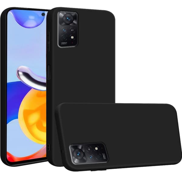 Etui til REDMI NOTE 11 PRO 5G Mat Sort Silikone Slim + GLAS