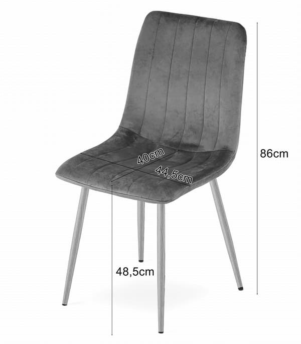 LAVA-tuoli - musta sametti / puunväriset jalat x 2