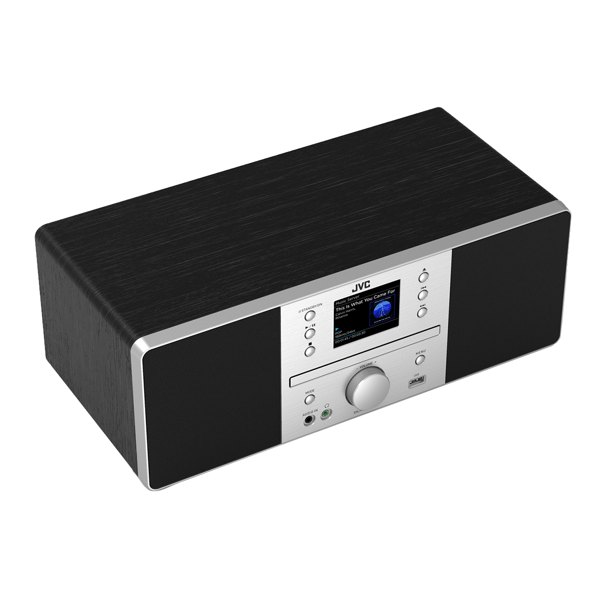 JVC Alt-i-et-sæt RD-E874B 20W RMS DAB+ Wi-Fi Spotify Sort/Sølv