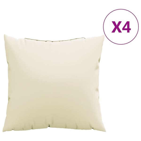 vidaXL sofahynder, 4 stk., cremefarvet, 60x60 cm, stof