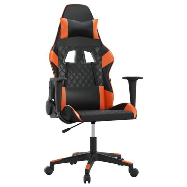 vidaXL gamingstol, sort og orange, kunstlæder