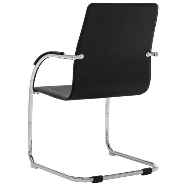 vidaXL Cantilever kontorstol, sort, kunstlæder