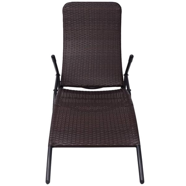 vidaXL foldbar havestol i polyrattan brun
