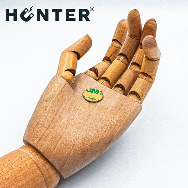 Hunter neodymmagnet cylinder 20x1 mm med 3M selvklæbende