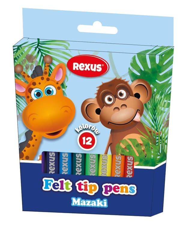Rexus børnetuscher 12 farver