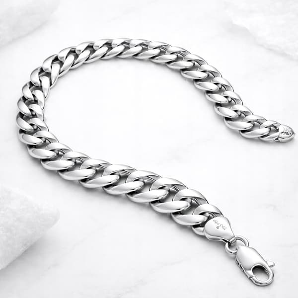 Herrarmband i 925 silver med 13 mm diamanter