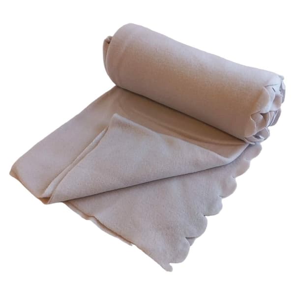 Fleece Tæppe 130x170 Blødt Plaid Lysegrå