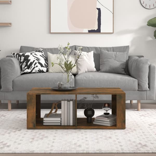 vidaXL sofabord røget eg 100x50x36 cm