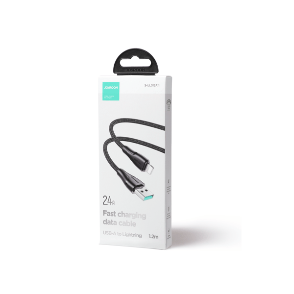 iPhone USB-kaapeli - Lightning 2.4A Surpass-sarja 1.2 m musta
