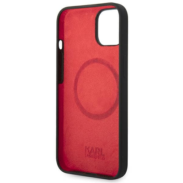 Karl Lagerfeld Silikone Plak MagSafe-etui til iPhone 14 Plus, Sort