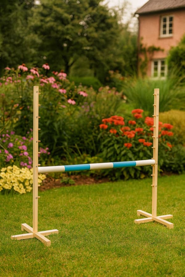 Hopphinder för hobbyhäst 120 cm, ljusblå stråle