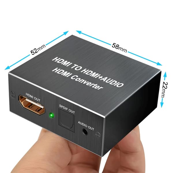 HDMI til HDMI DAC-konverter + lyd-ARC-ekstraktor PS4 Blu-ray DVD Xbox TV PC