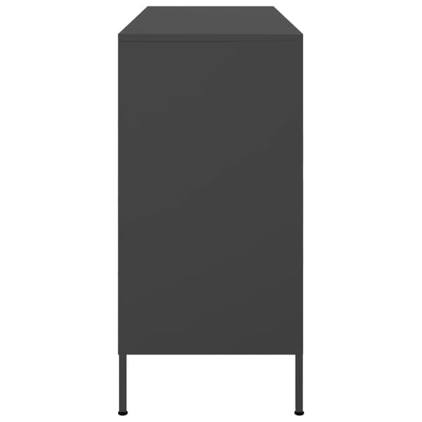 vidaXL skab, sort, 100,5x39x79 cm, stål