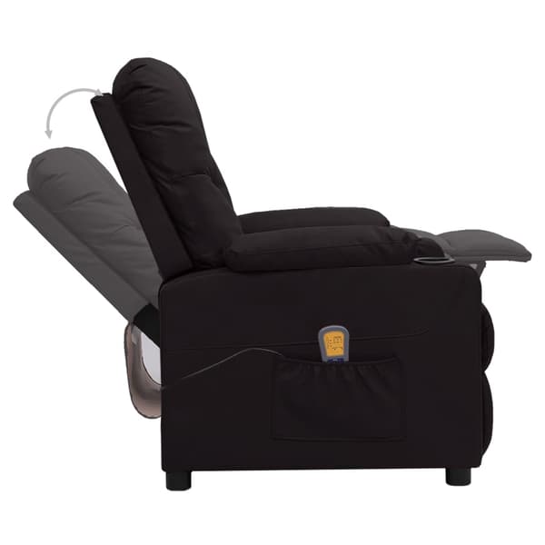 vidaXL Massagestol, Svart, Konstläder