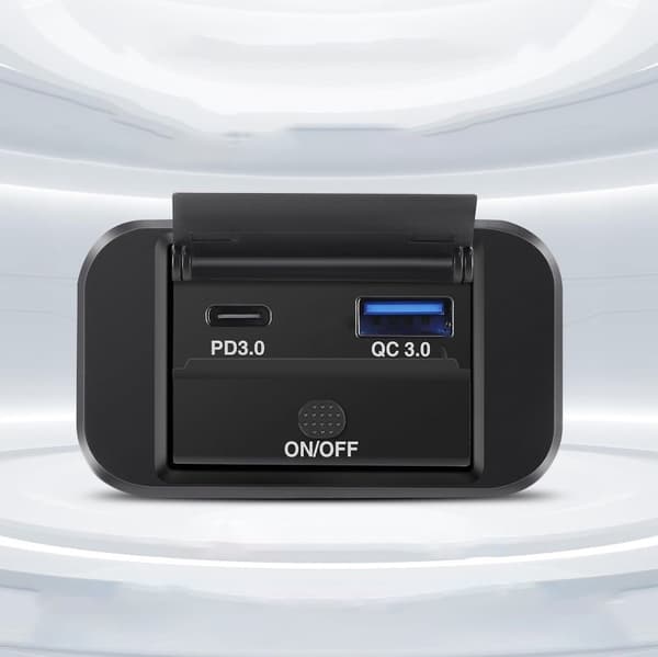 USB-biloplader QC PD 3.0 USB-stikadapter TIL bil 12/24V