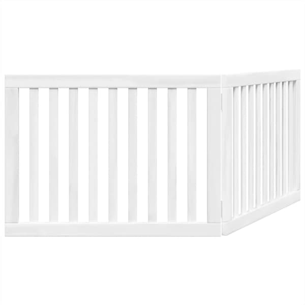 vidaXL foldbart sikkerhedsgitter til hunde, 2 paneler, hvid, 160 cm