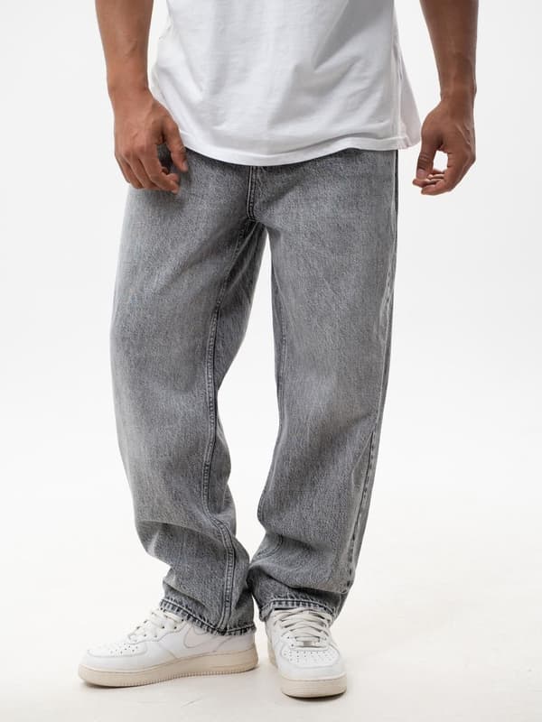 Lucky Dice Small Dice Herr Baggy Jeans Grå L