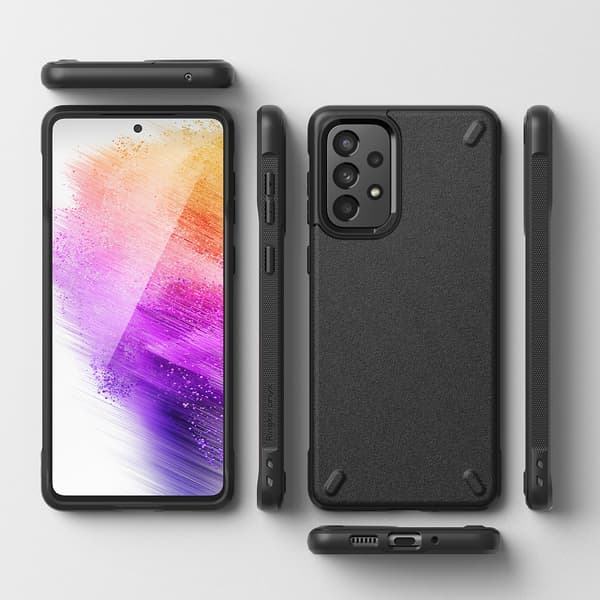 Holdbart og fleksibelt Galaxy A73 Onyx sort cover