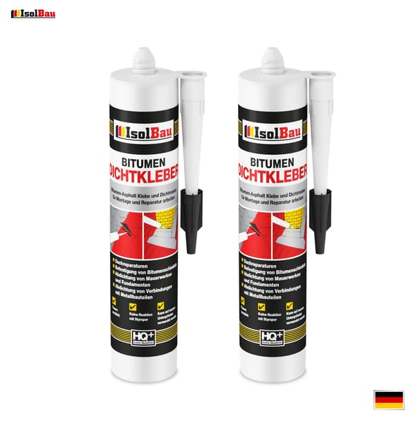 IsolBau Bitumen Klæbemiddel og Tætningsmiddel Bitumenkleber 2 x 300ml