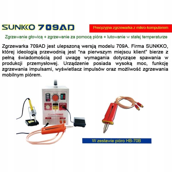 SUNKKO 709AD impulspunktsvets med lödkolv