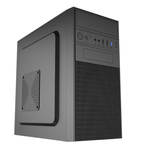 Akyga AK19BK Micro ATX computerkabinet PC Tower Box USB-C USB 3.0 Sort