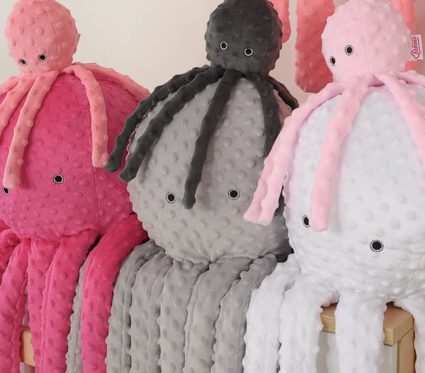 Stor tøjdyr Octopus XXL - hvid