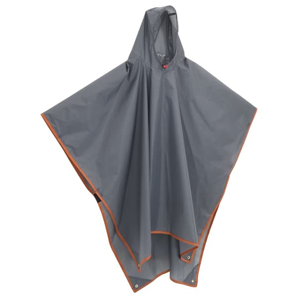 vidaXL 2-i-1 regnponcho med hætte grå/orange
