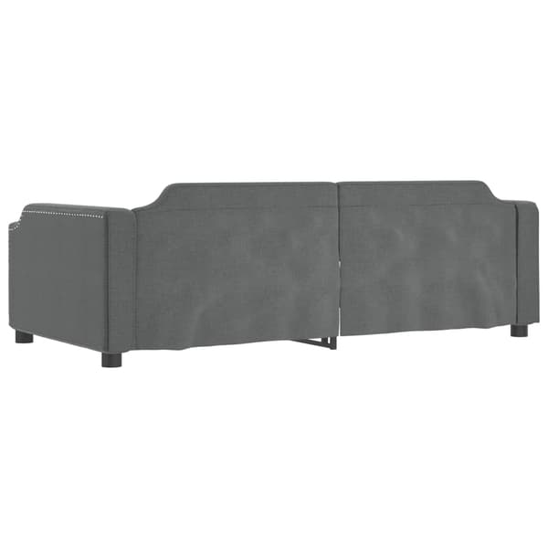 vidaXL Bäddsoffa mörkgrå 100x200 cm tygklädd